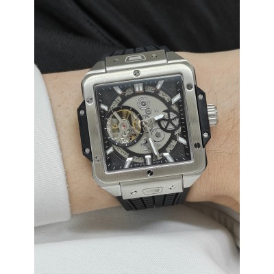 Hublot Square Bang Tourbillon Silver Black