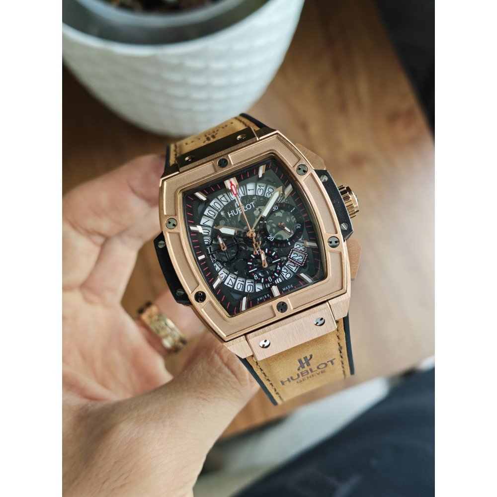 Hublot Spirit Of Big Bang King Senna Champion Kahverengi 45mm Rose