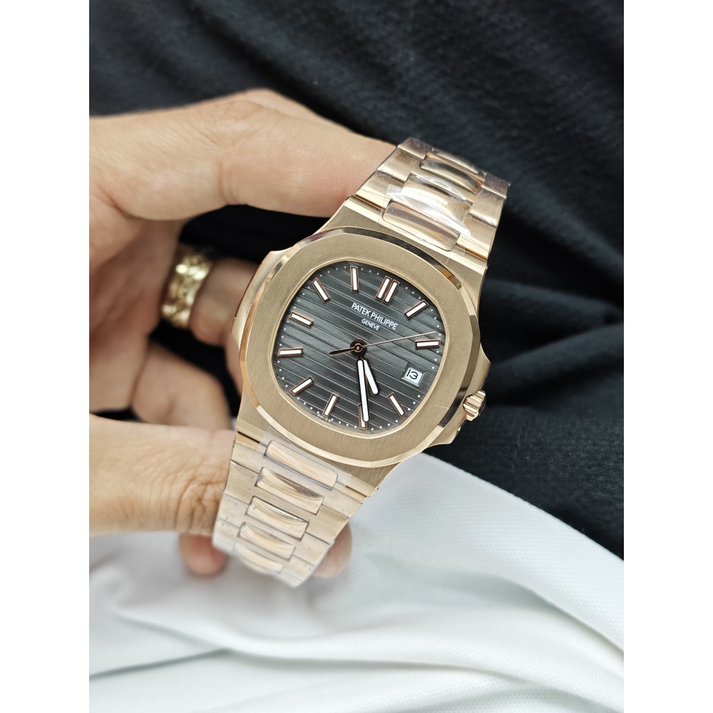  Patek Philippe Nautilus Rose Gold Zeytin Yeşili/Gri (Olive Green/Grey)
