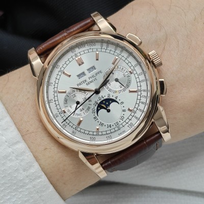 Patek Philippe Geneve Rose Kasa Kahvrengi Kordon