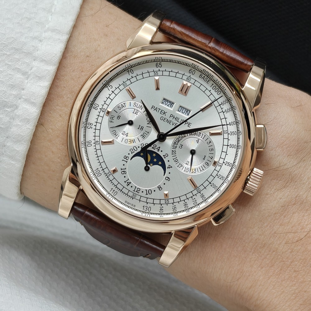 Patek Philippe Geneve Rose Kasa Kahvrengi Kordon