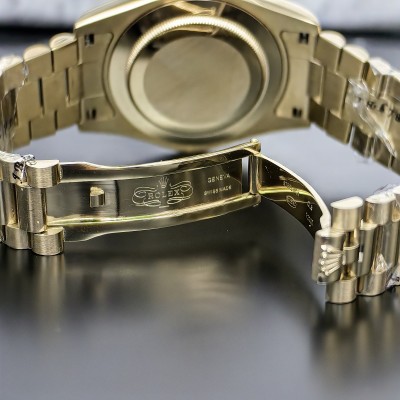 Rolex Day Date Gold Roma Diamond Rakam Buz Mavisi Desenli Kadran President Bileklik