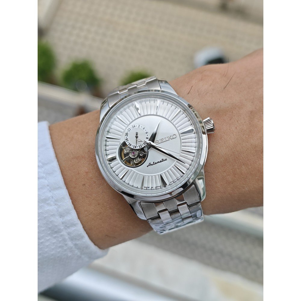Seiko Presage Acapulco Cocktail Open Heart 40mm Beyaz Seiko Presage Acapulco Cocktail Open Heart 40mm Beyaz