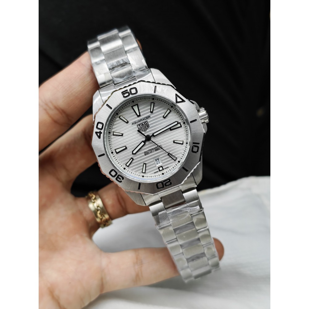 TAG Heuer Aquaracer 43mm Gümüş Gri (Silver Sunray)