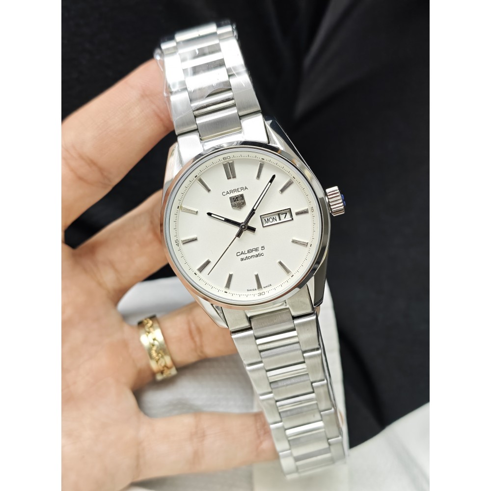 TAG Heuer Carrera Calibre 5 Day-Date Automatic 41mm Kırık Beyaz