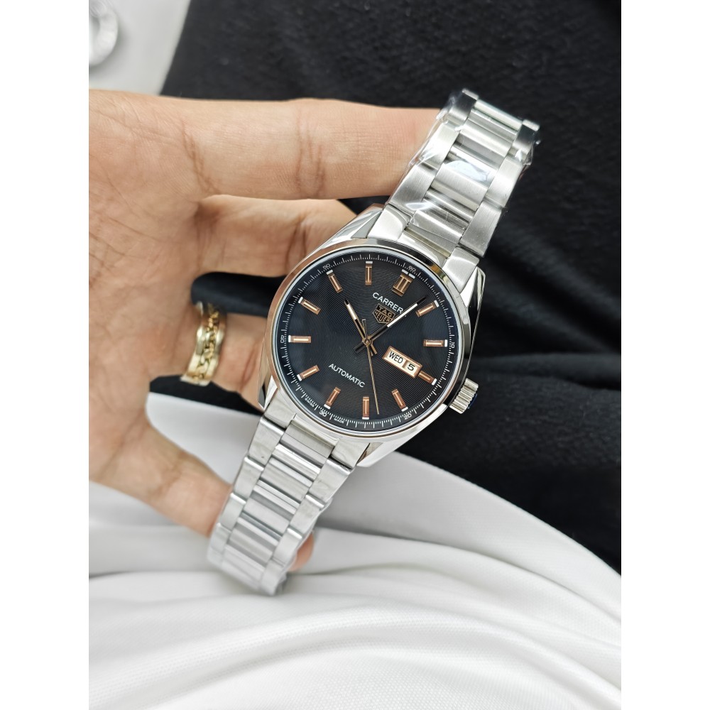 TAG Heuer Carrera Calibre 5 Day-Date Automatic 41mm Siyah Rose Gold Detay