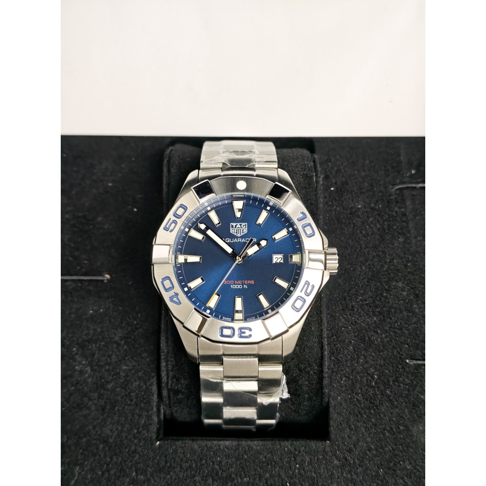 TAG Heuer Aquaracer Calibre 5 Automatic Güneş ışını (sunray) efektine sahip Mavi