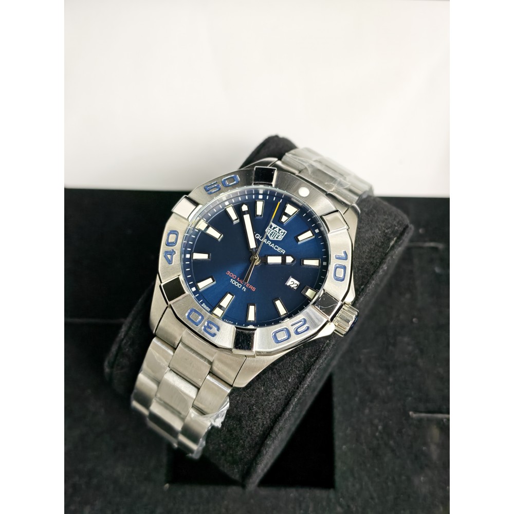 TAG Heuer Aquaracer Calibre 5 Automatic Güneş ışını (sunray) efektine sahip Mavi