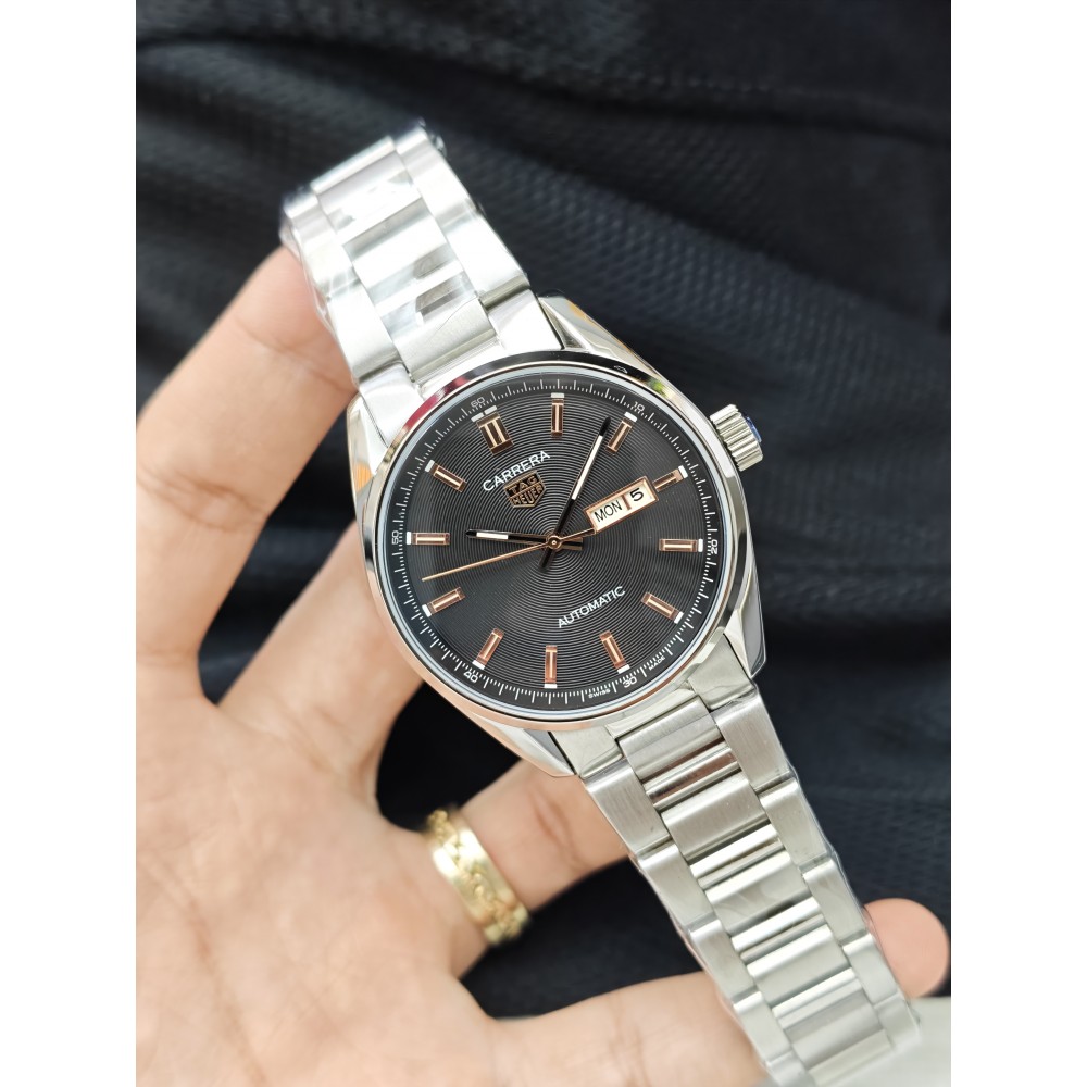 TAG Heuer Carrera Calibre 5 Day-Date Automatic 41mm Siyah Rose Gold Detay
