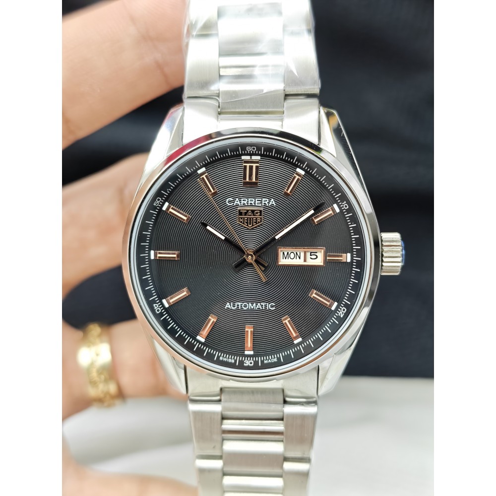 TAG Heuer Carrera Calibre 5 Day-Date Automatic 41mm Siyah Rose Gold Detay