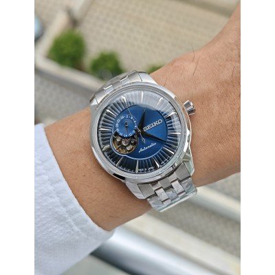 Seiko Presage Blue Acapulco Cocktail Open Heart 40mm Mavi