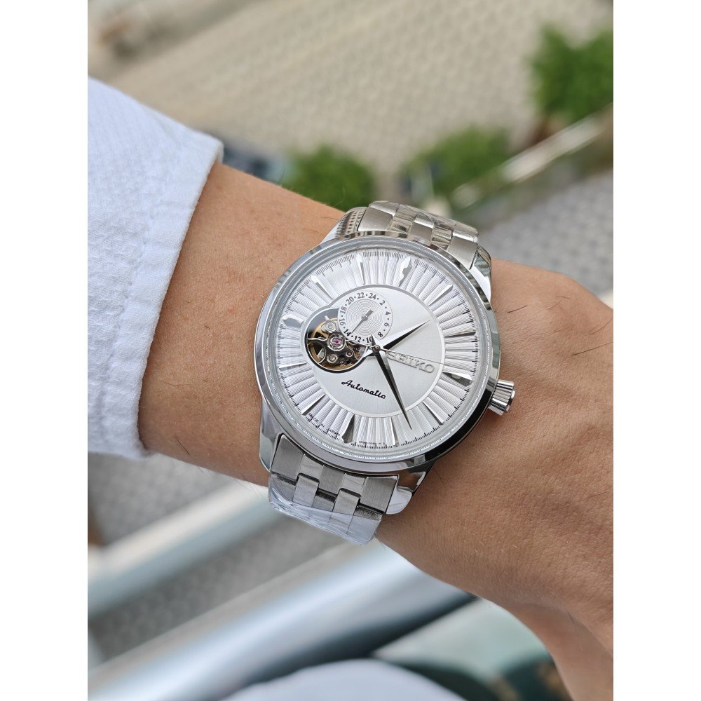 Seiko Presage Blue Acapulco Cocktail Open Heart 40mm Beyaz