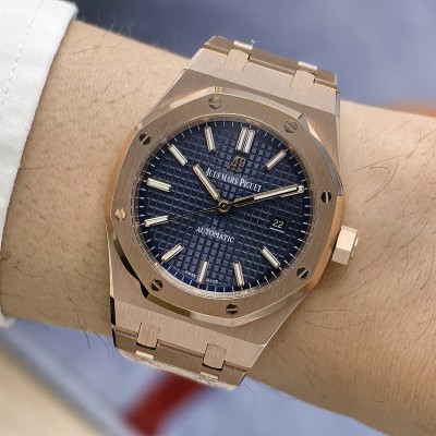 Audemars Piguet Royal Oak Rose Gold Mavi Kadran
