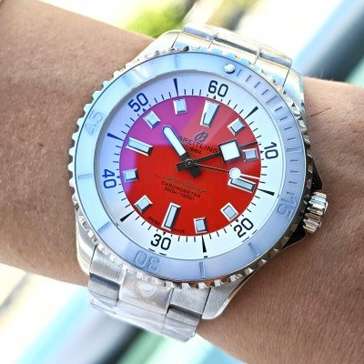 Breitling Superocean  Turuncu 44mm  Çelik Kordon