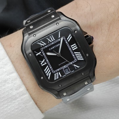 Cartier Santos Full Siyah 40mm