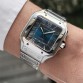 CARTIER SANTOS SILVER BLUE