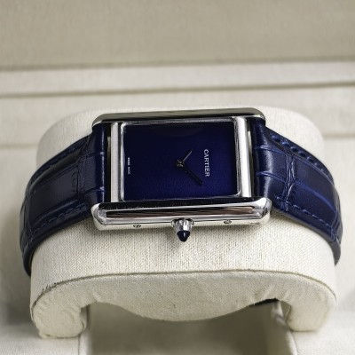 CARTIER TANK SILVER BLUE