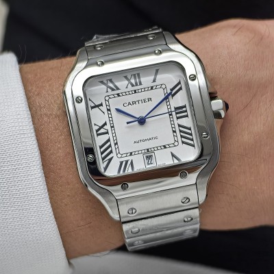 Cartier Santos Beyaz Kadran