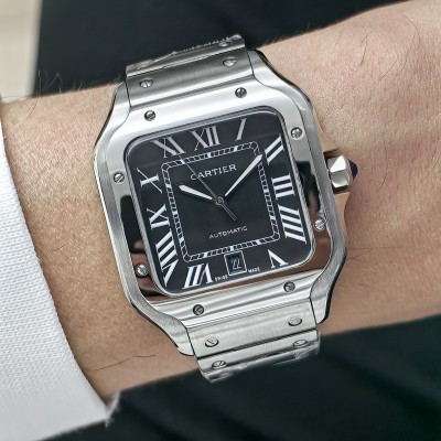 Cartier Santos Siyah Kadran