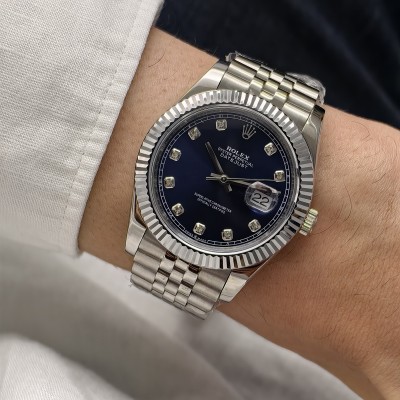 Rolex Datejust Mavi Diamond Kadran Jubilee Kordon Tırtıklı Bezel