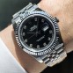 ROLEX DATEJUST BLACK DIMAOND DIAL JUBILEE