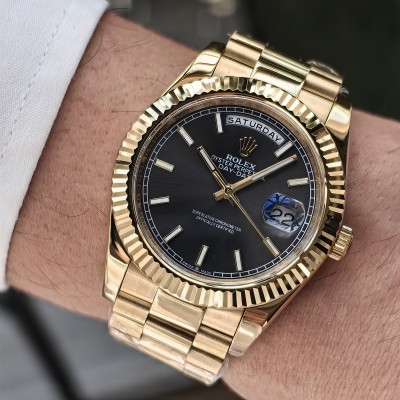 Rolex Day Date Gold Koyu Gri Kadran President Bileklik