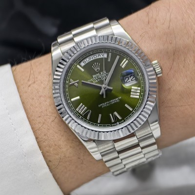 Rolex Day Date Roma Rakam Yeşil Kadran President Bileklik