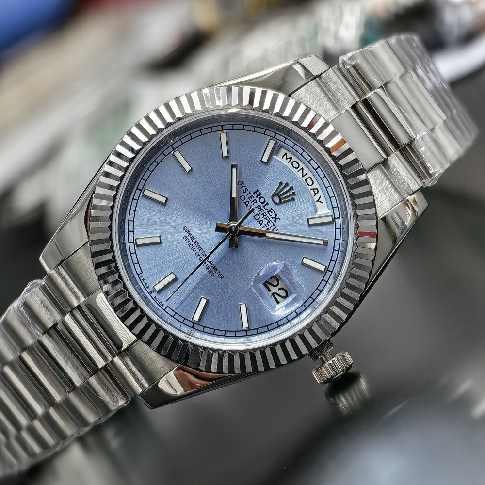 Rolex Day Date Buz Mavisi Kadran President Bileklik Rolex Day Date Buz Mavisi Kadran President Bileklik