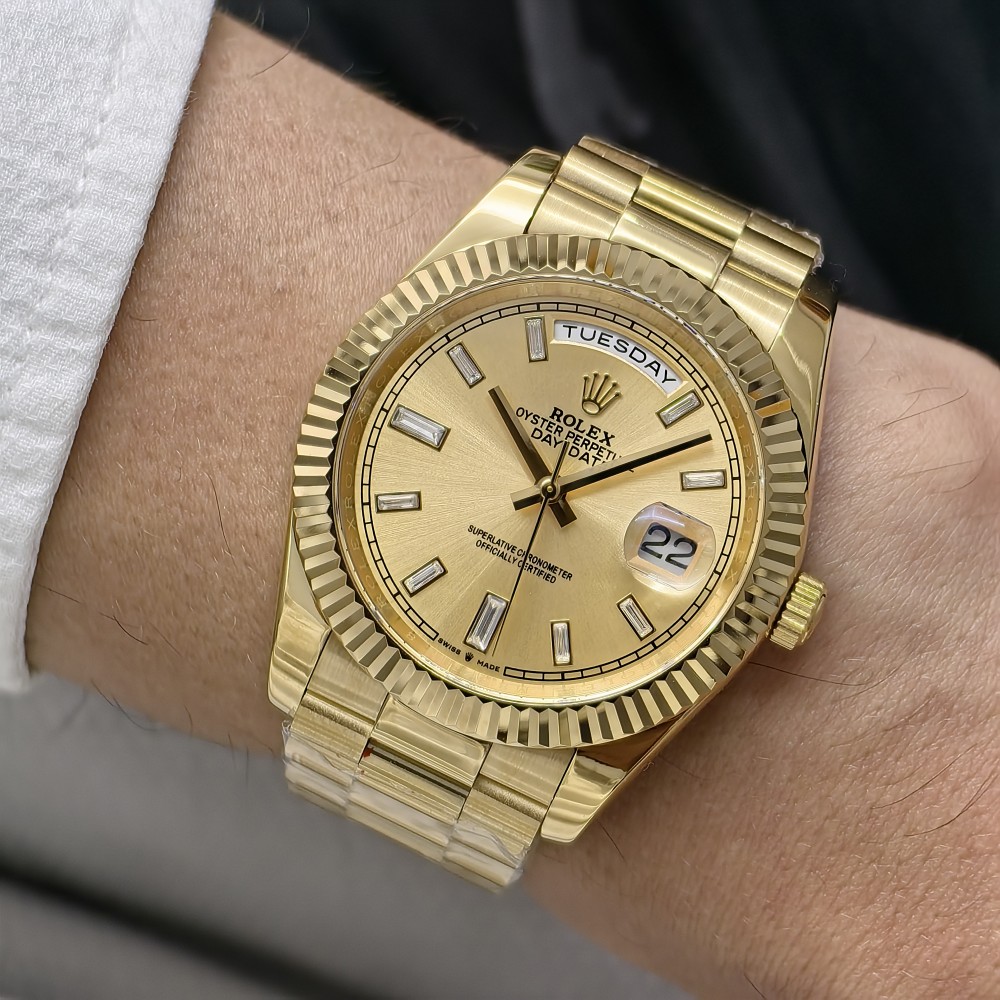 Rolex Day Date Gold Baget Kadran President Bilezik  Rolex Day Date Gold Baget Kadran President Bilezik