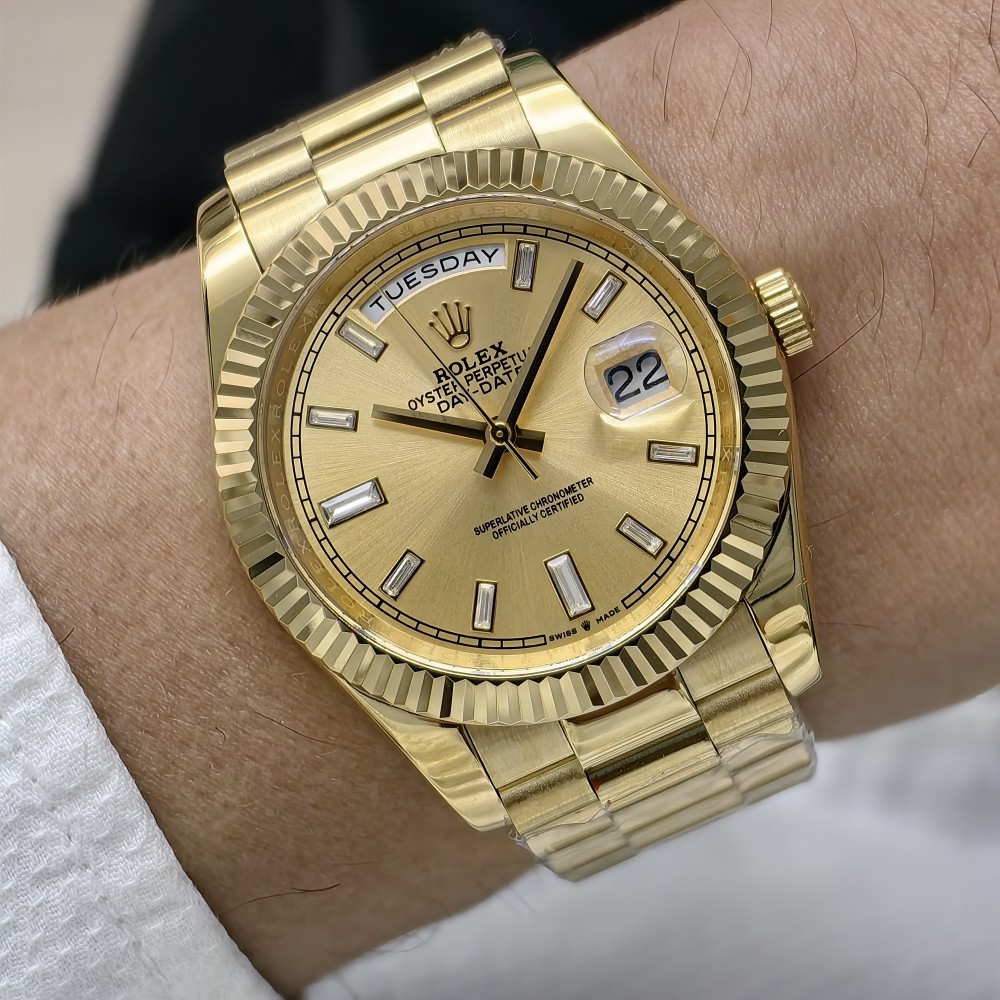 Rolex Day Date Gold Baget Kadran President Bilezik  Rolex Day Date Gold Baget Kadran President Bilezik