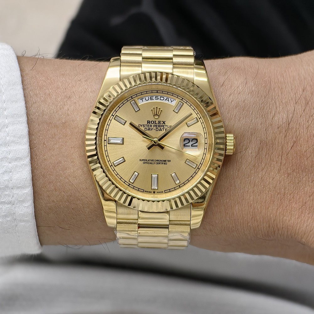 Rolex Day Date Gold Baget Kadran President Bilezik  Rolex Day Date Gold Baget Kadran President Bilezik