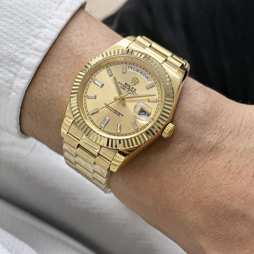 Rolex Day Date Gold Baget Kadran President Bilezik  Rolex Day Date Gold Baget Kadran President Bilezik