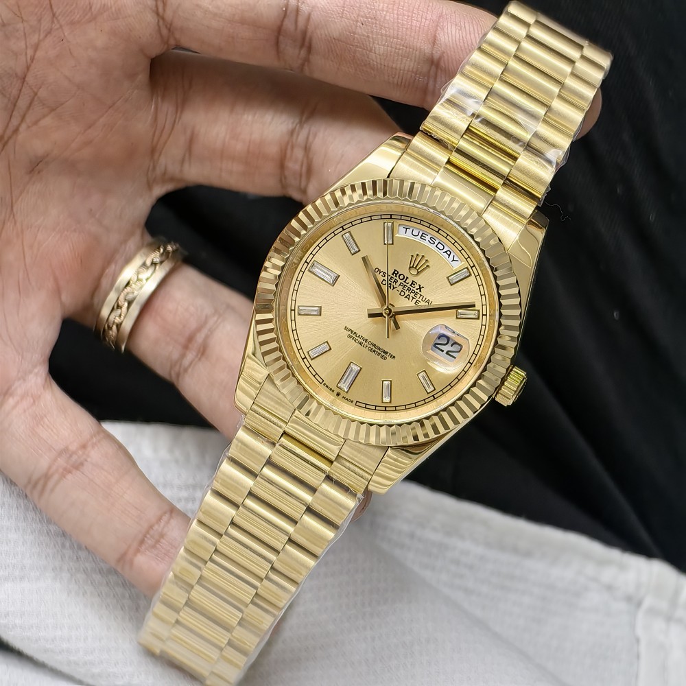 Rolex Day Date Gold Baget Kadran President Bilezik  Rolex Day Date Gold Baget Kadran President Bilezik