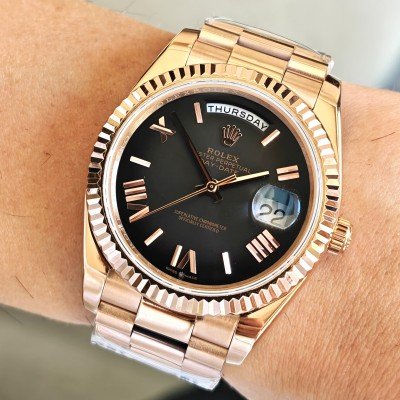 Rolex Day Date Slate Ombre Romen Dial 40mm President Rosegold