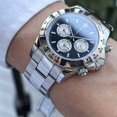 Rolex Daytona Silver Kasa Siyah Kadran
