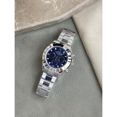 Rolex Daytona Silver Kasa Mavi Kadran