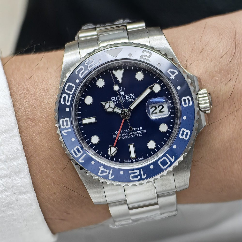 Rolex GMT-Master II Mavi Kadran Çift Renk Mavi Bezel Rolex GMT-Master II Mavi Kadran Çift Renk Mavi Bezel