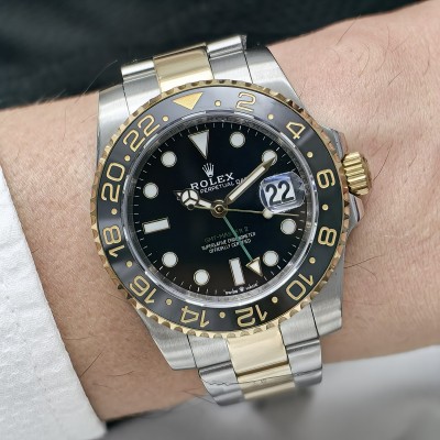 Rolex GMT-Master II Sılver Gold Black Dial
