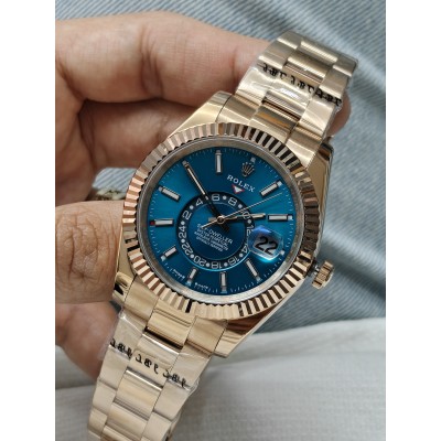 ROLEX SKY DWELLER Oyster ROSE GOLD BLUE DIAL