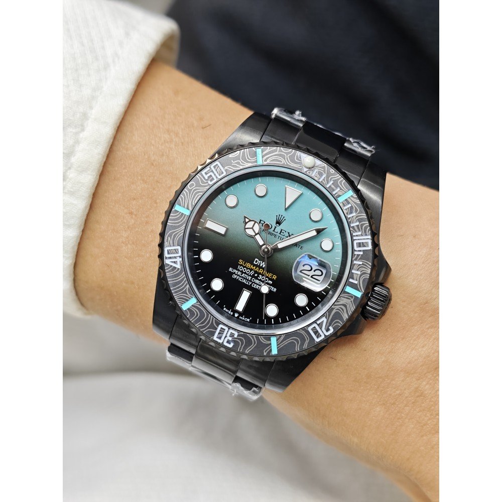 Rolex Submariner Date DİW Full Siyah Buz Mavisi Bukalemun