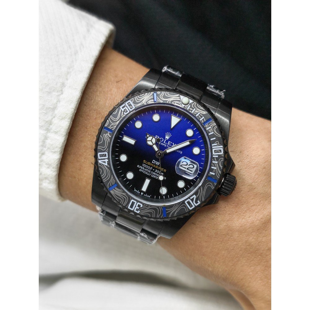 Rolex Submariner Date DİW Full Siyah Mavi Bukalemun