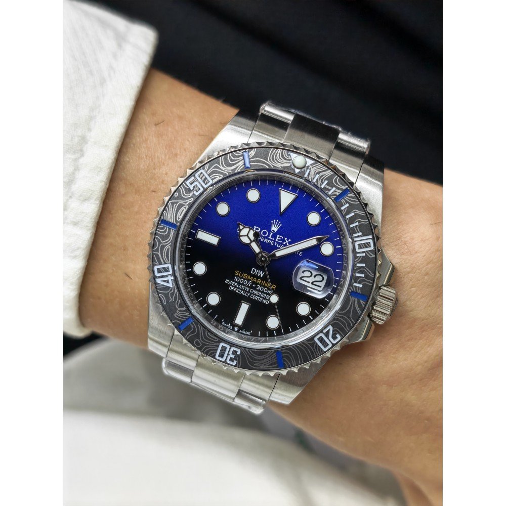 Rolex Submariner Date DİW Full Siyah Mavi Bukalemun