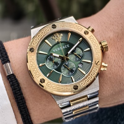 VERSACE TWO TONE GREEN DIAL