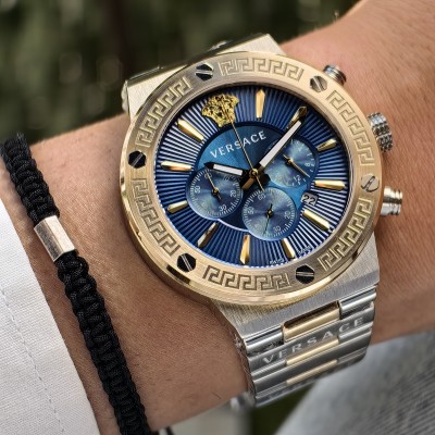 VERSACE TWO TONE BLUE DIAL