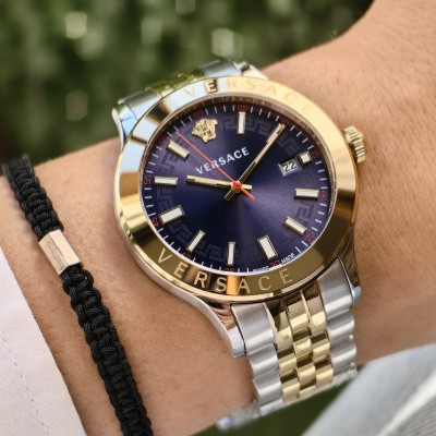 VERSACE TWO TONE GOLD SILVER- Blue DIAL