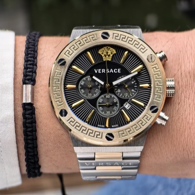 VERSACE TWO TONE BLACK DIAL