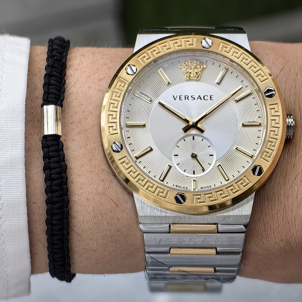 VERSACE TWO TONE GOLD SILVER- WHITE DIAL