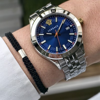 VERSACE SILVER- Blue DIAL