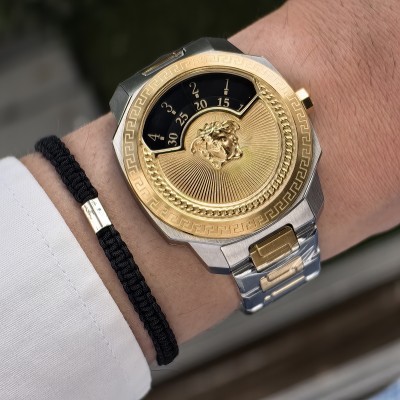 VERSACE TWO TONE GOLD BLACK