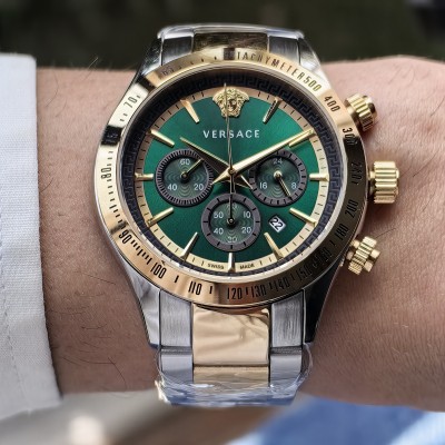 VERSACE TWO TONE GREEN DIAL